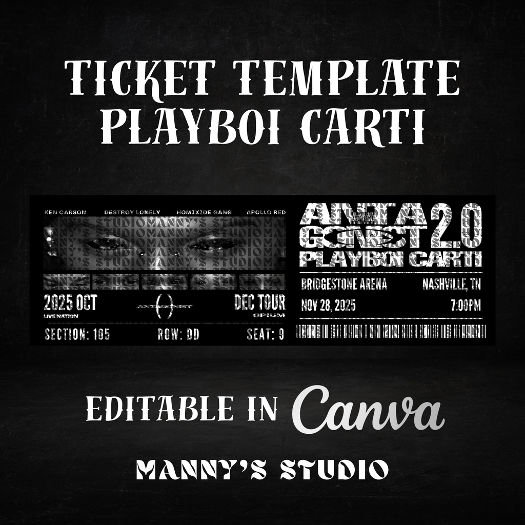 Customizable Ticket Template