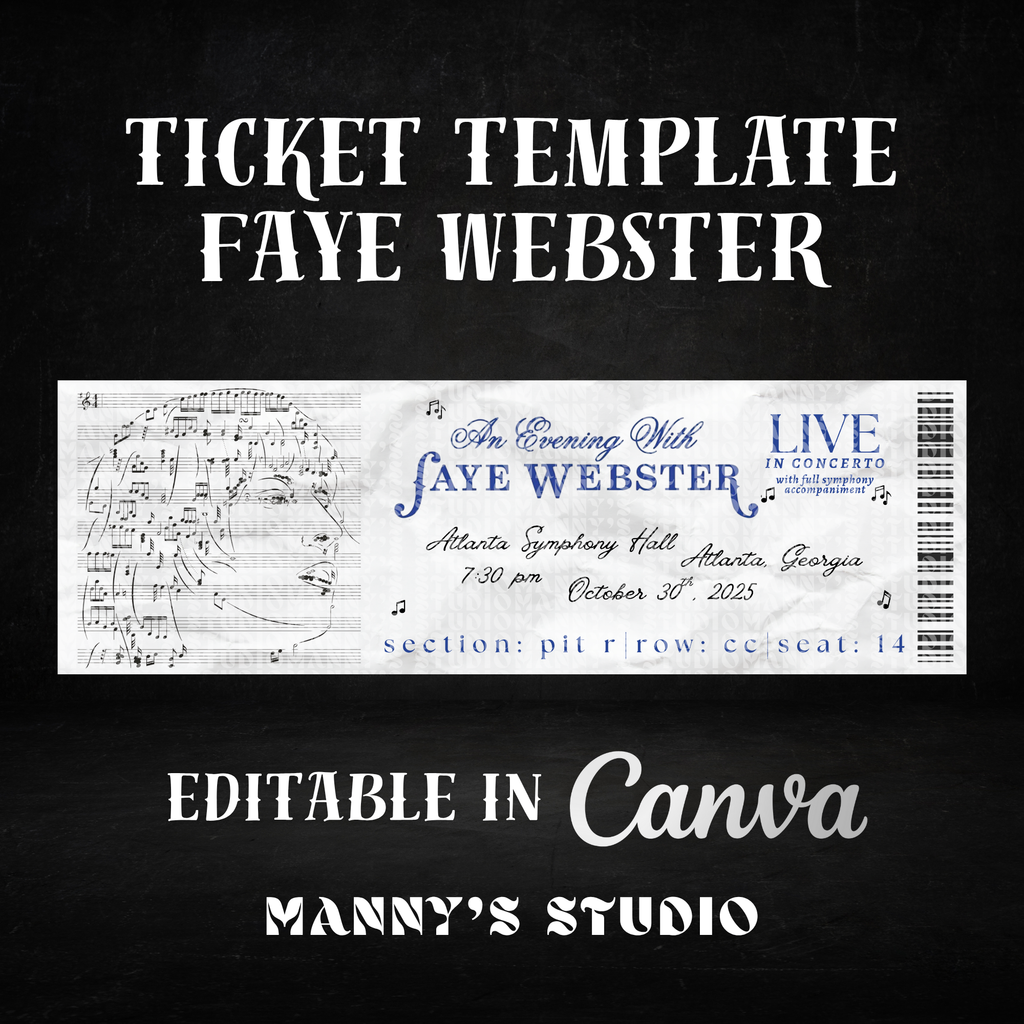 Customizable Ticket Template