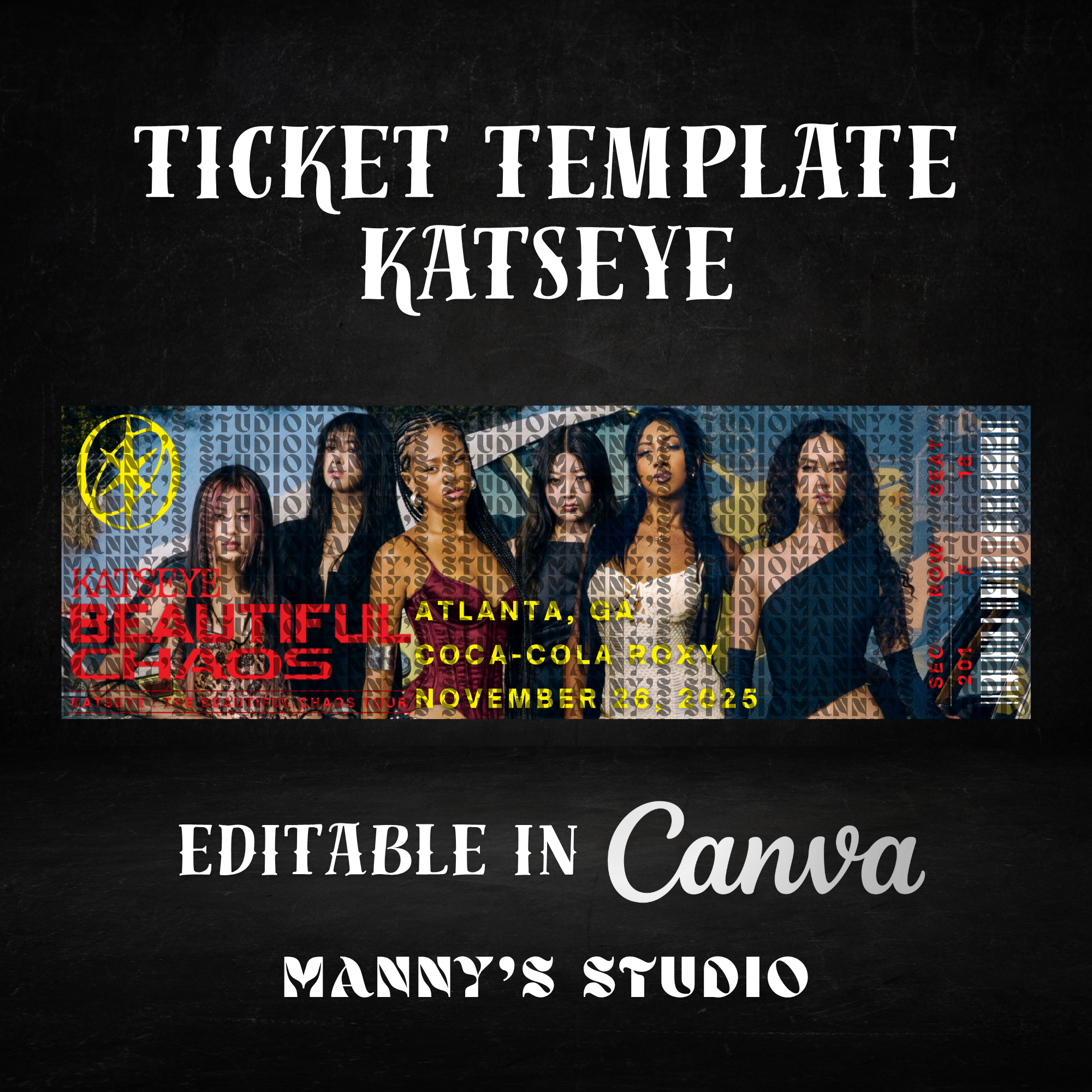 Customizable Ticket Template