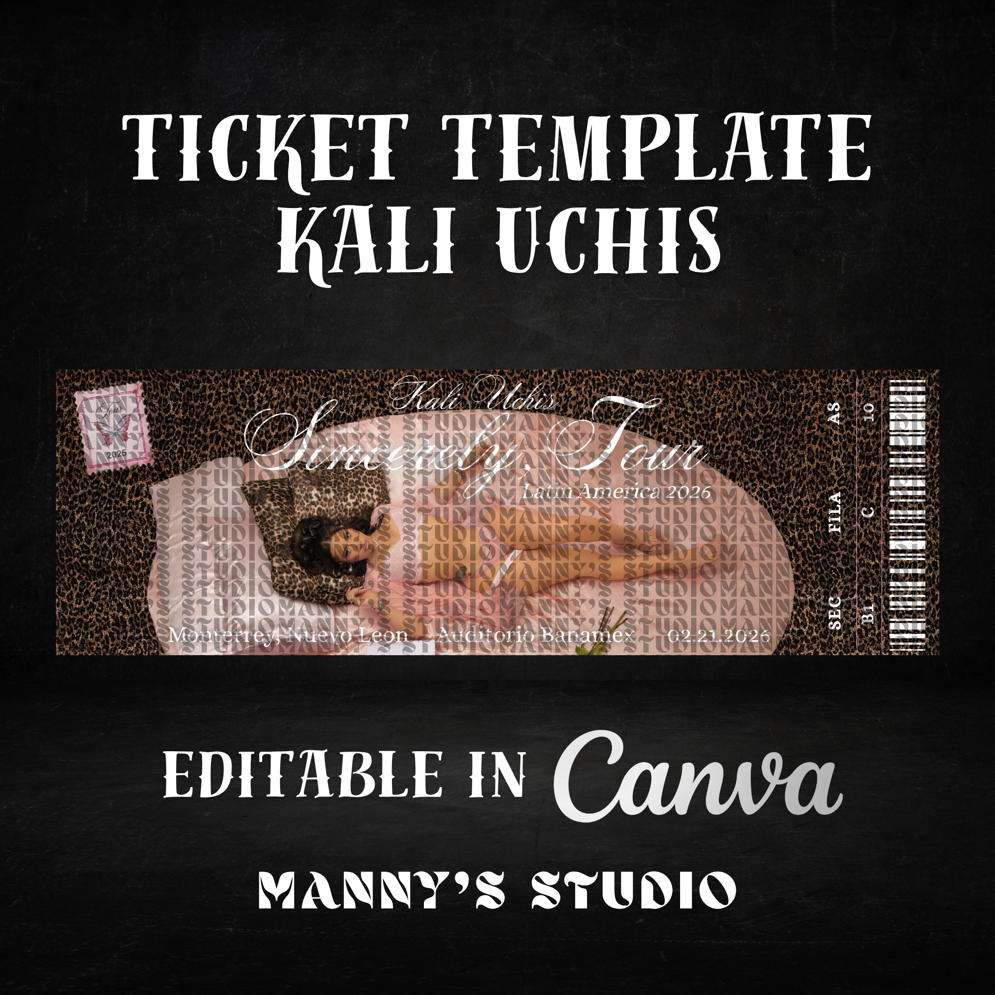 Customizable Ticket Template