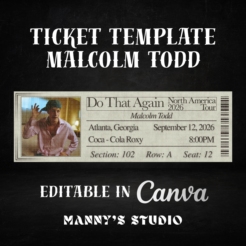 Malcolm Todd Customizable Ticket Template