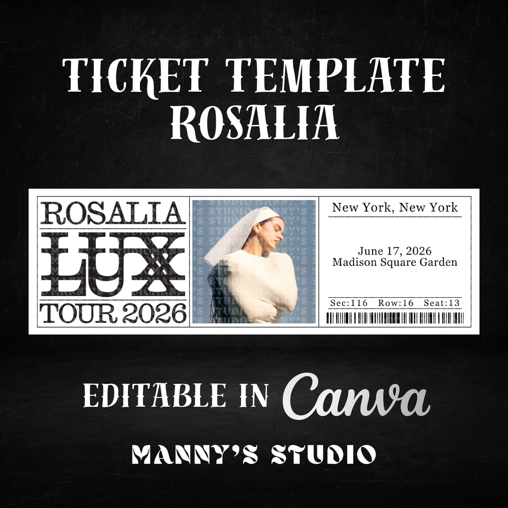 Rosalia Customizable Ticket Template