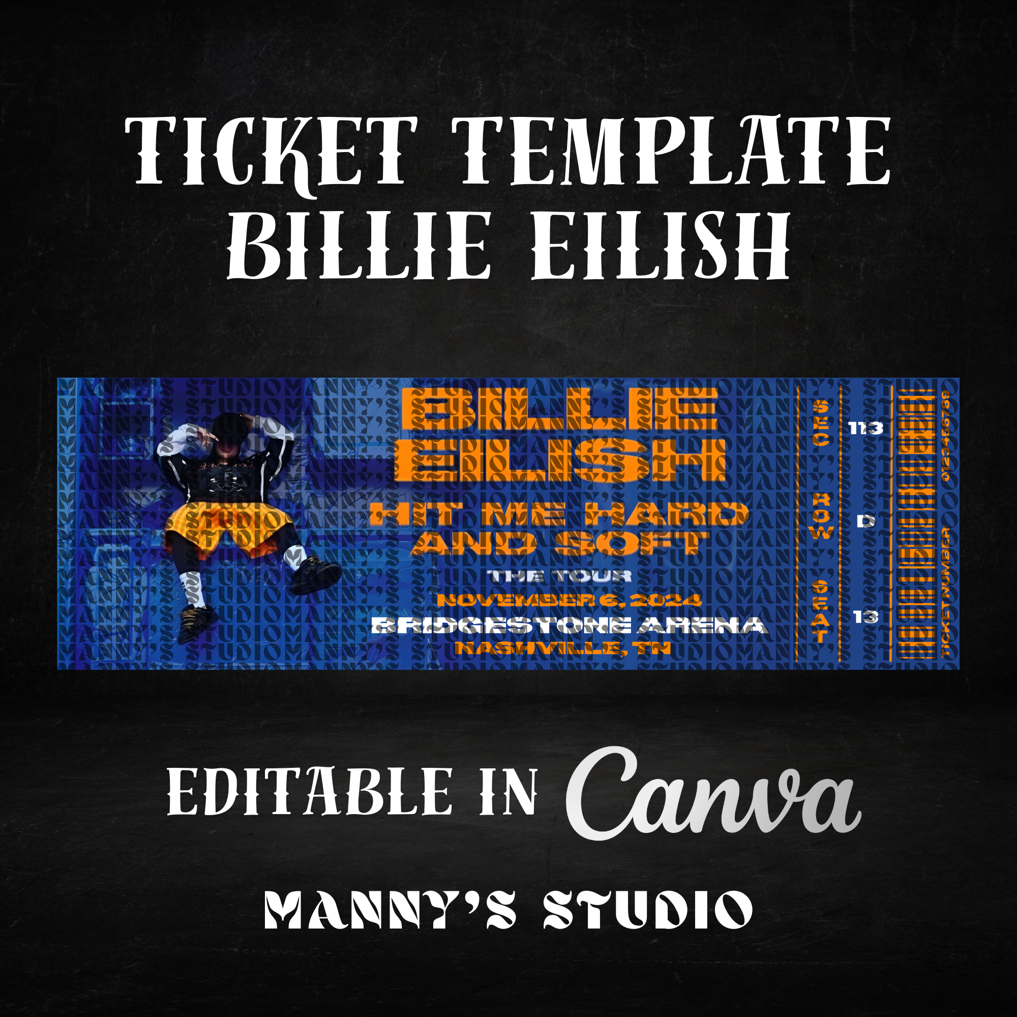 Customizable Ticket Template