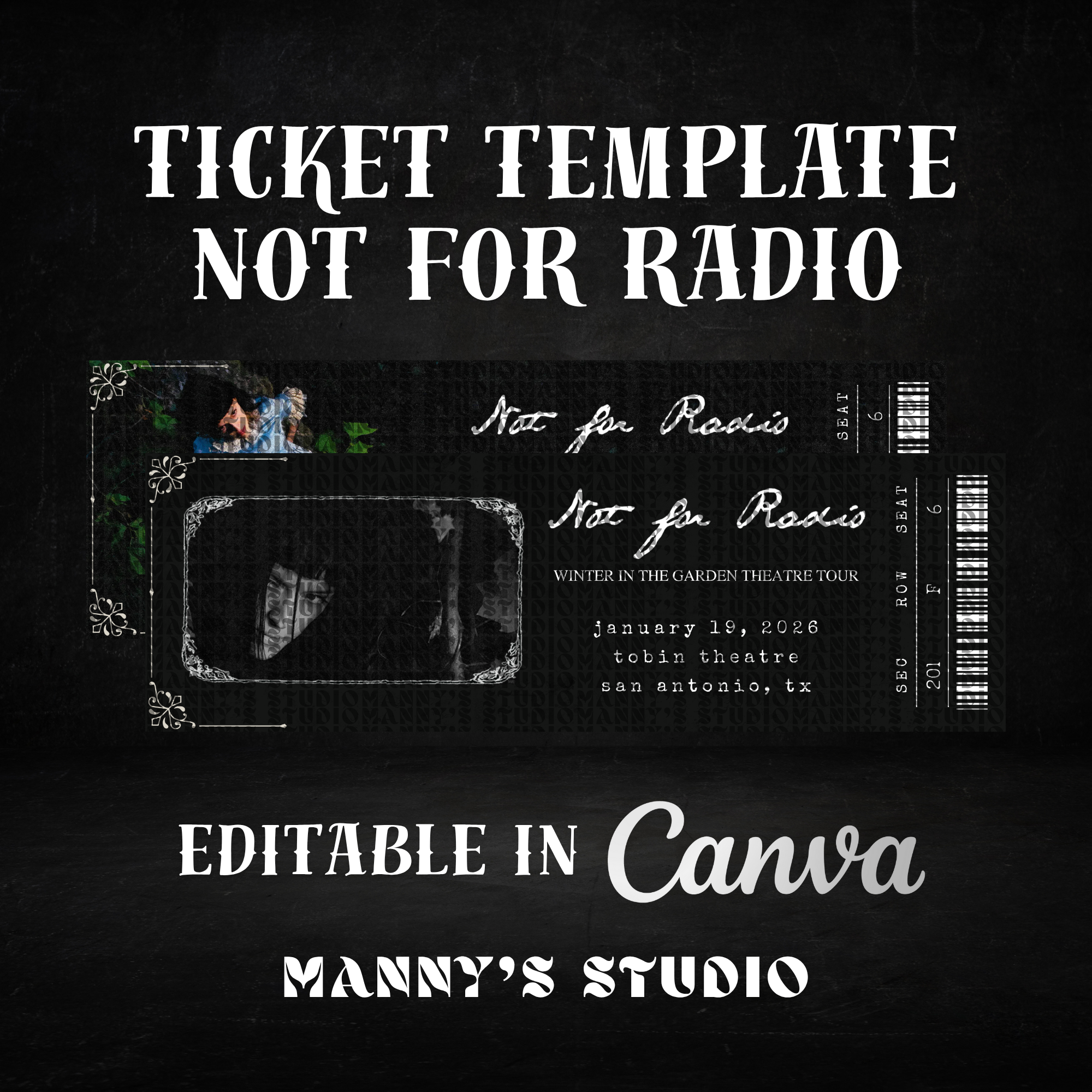 Customizable Ticket Template