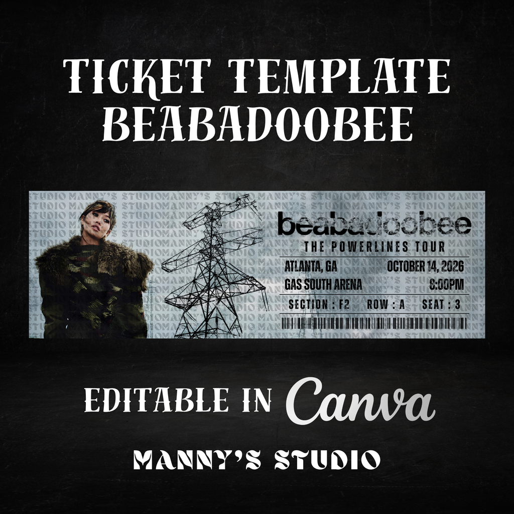Beabadoobee Customizable Ticket Template