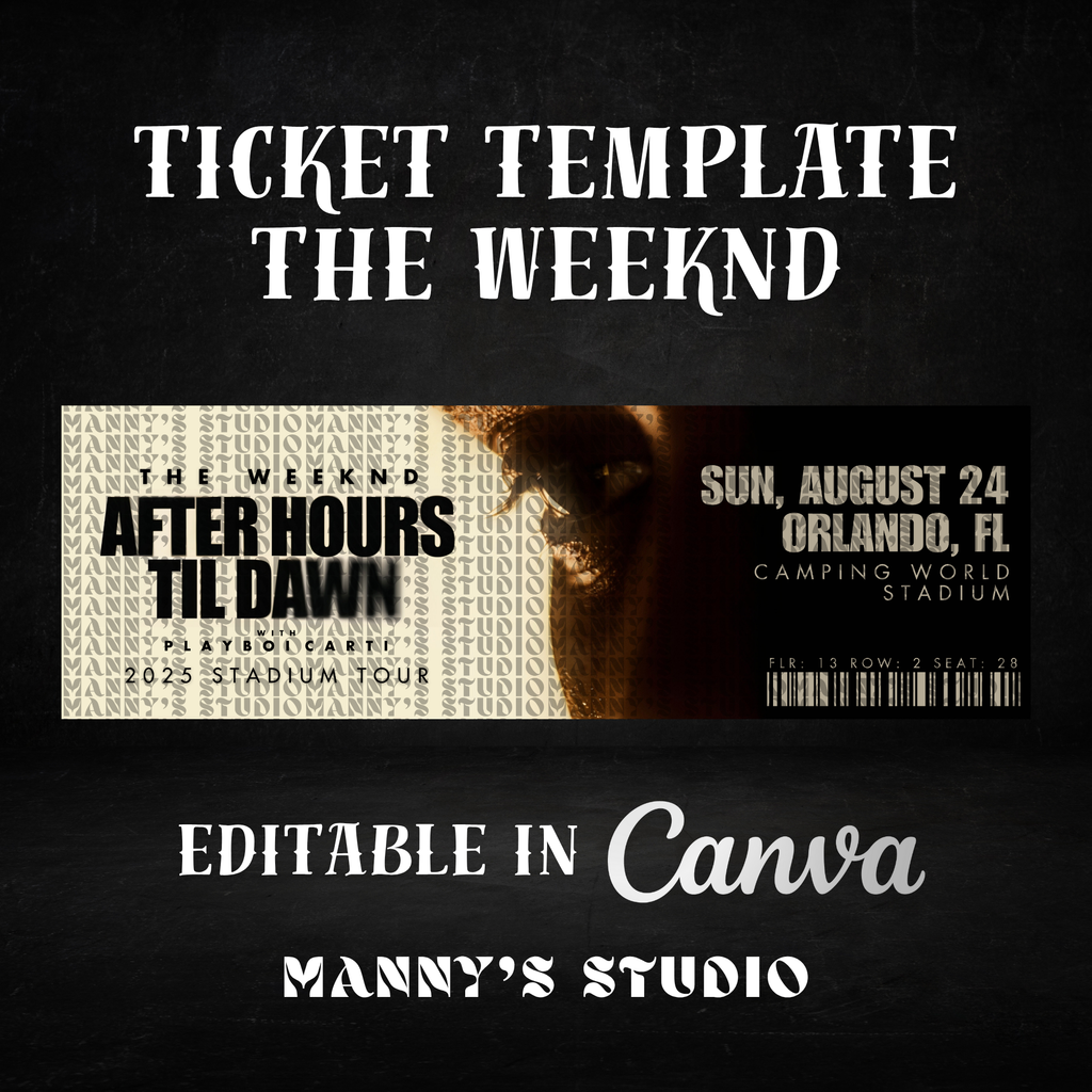 Customizable Ticket Template