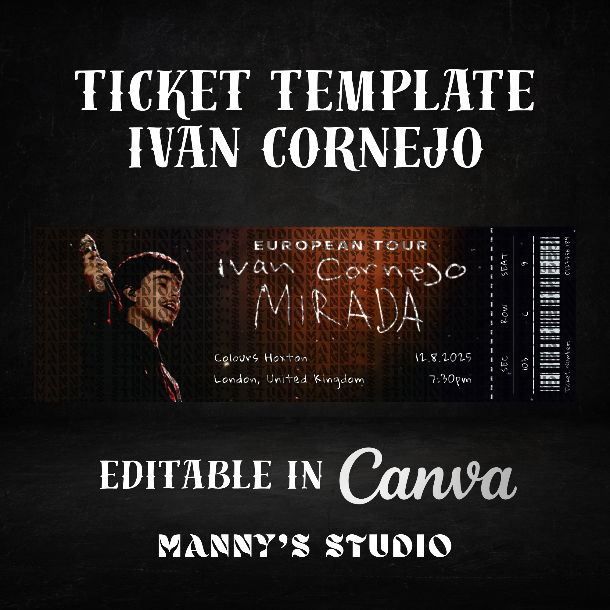 Customizable Ticket Template