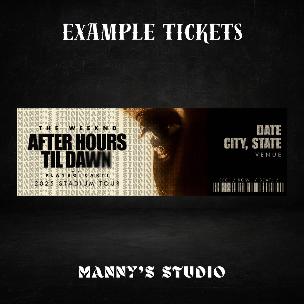 Customizable Ticket Template