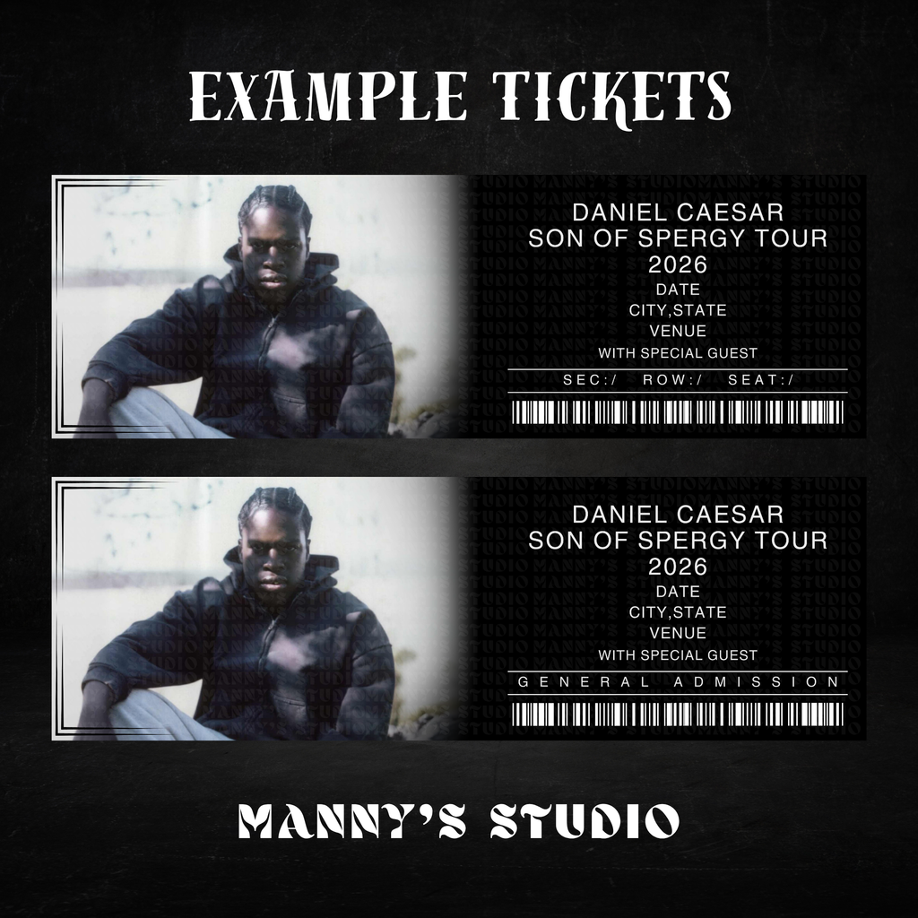 Daniel Caesar Customizable Ticket Template