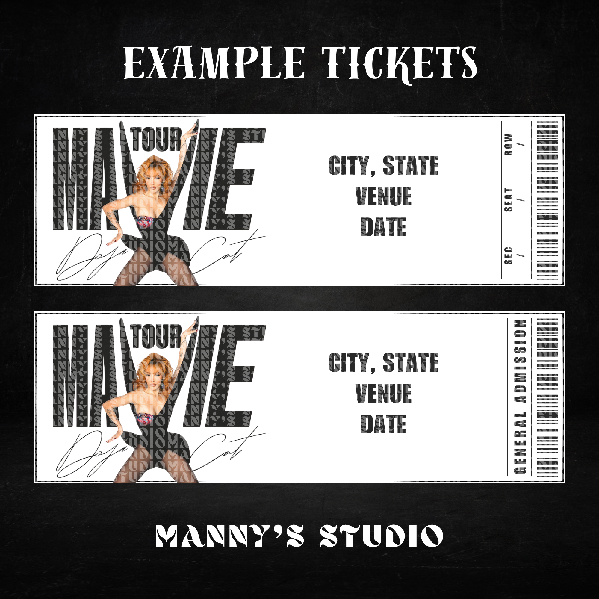 Customizable Ticket Template