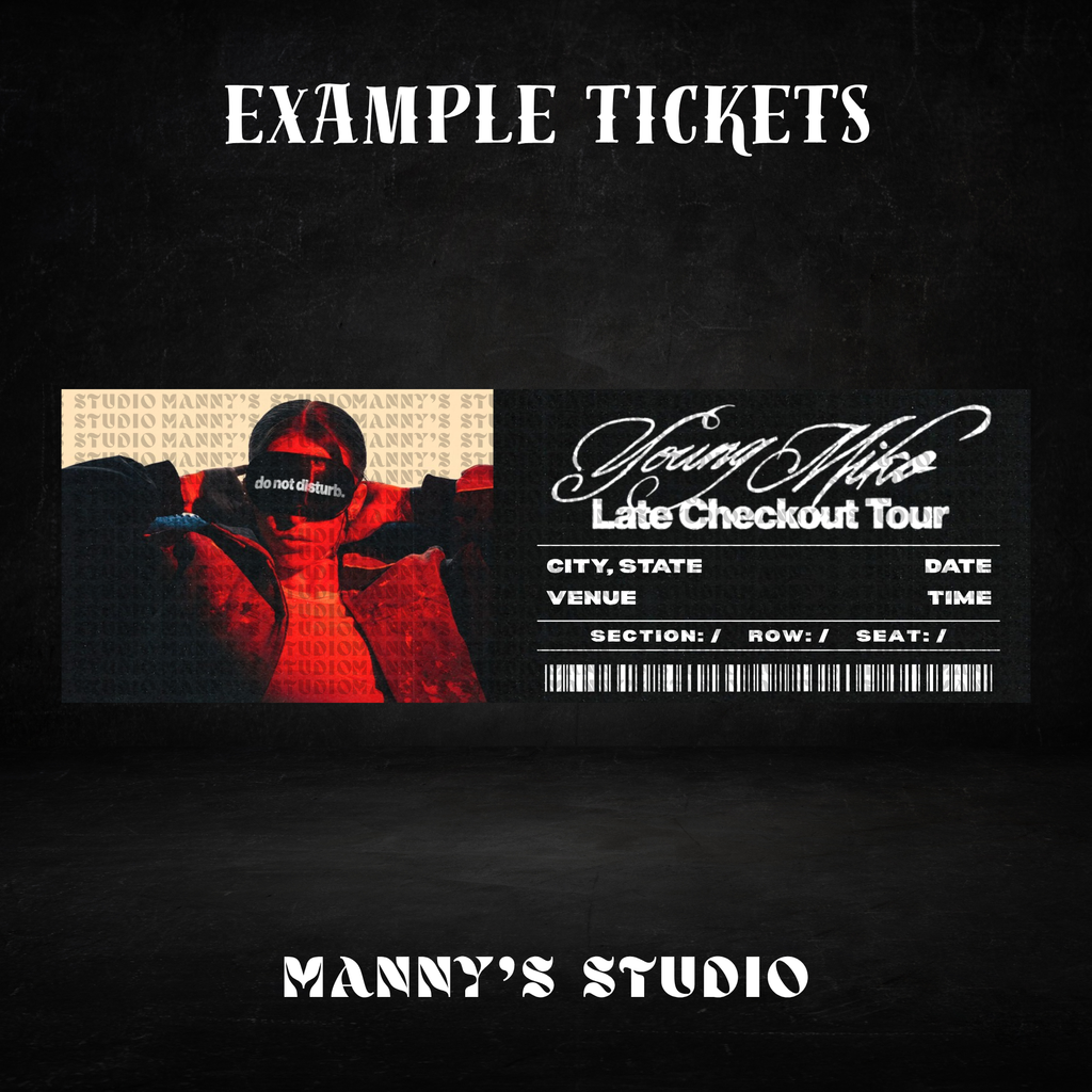 Young Miko Customizable Ticket Template