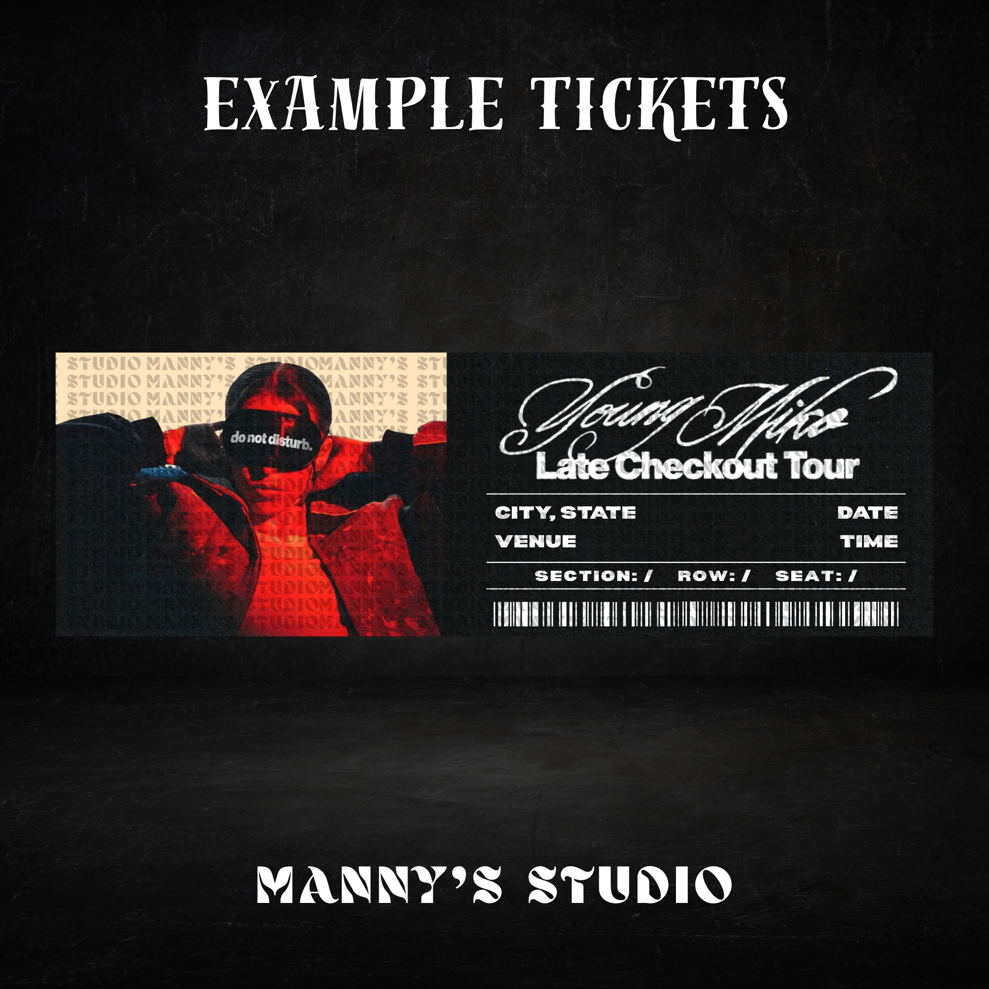 Young Miko Customizable Ticket Template