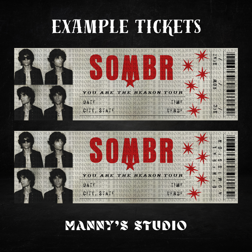 Sombr Customizable Ticket Template