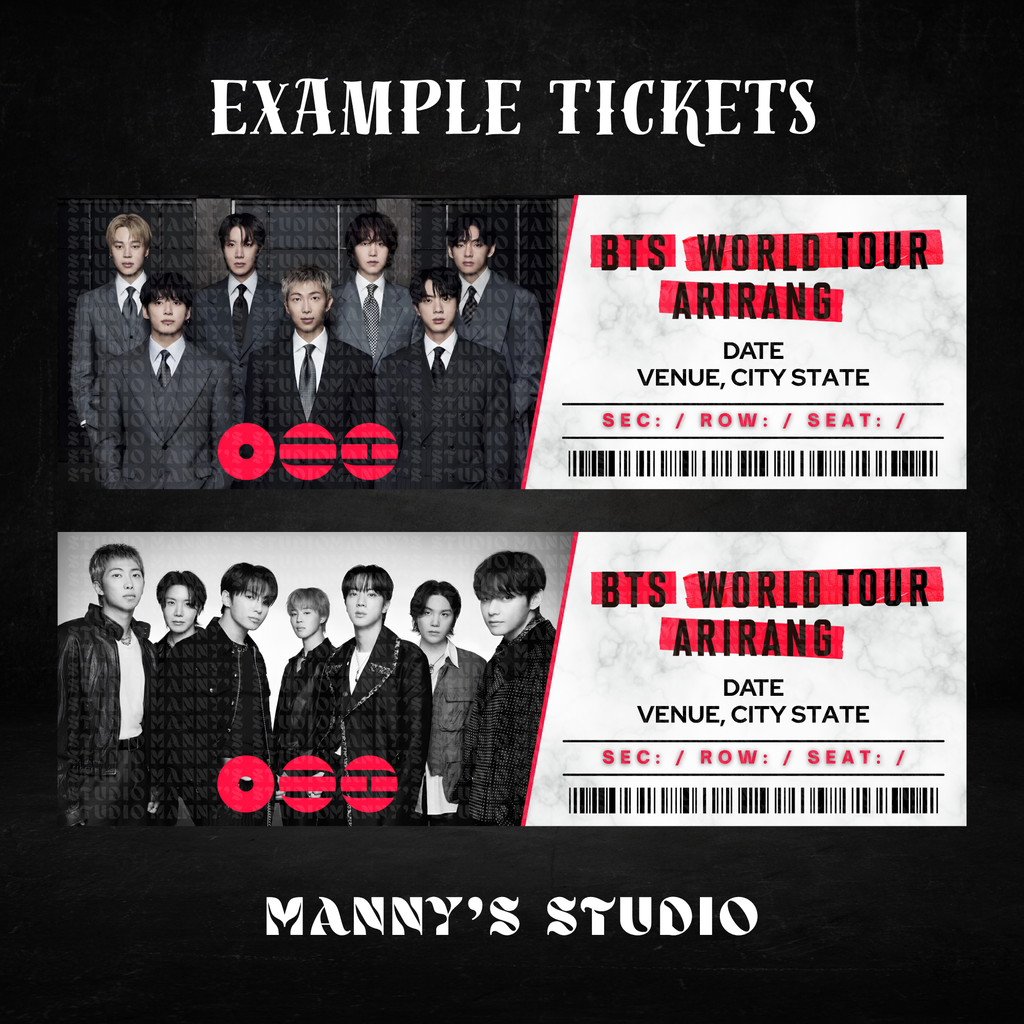 BTS Customizable Ticket Template