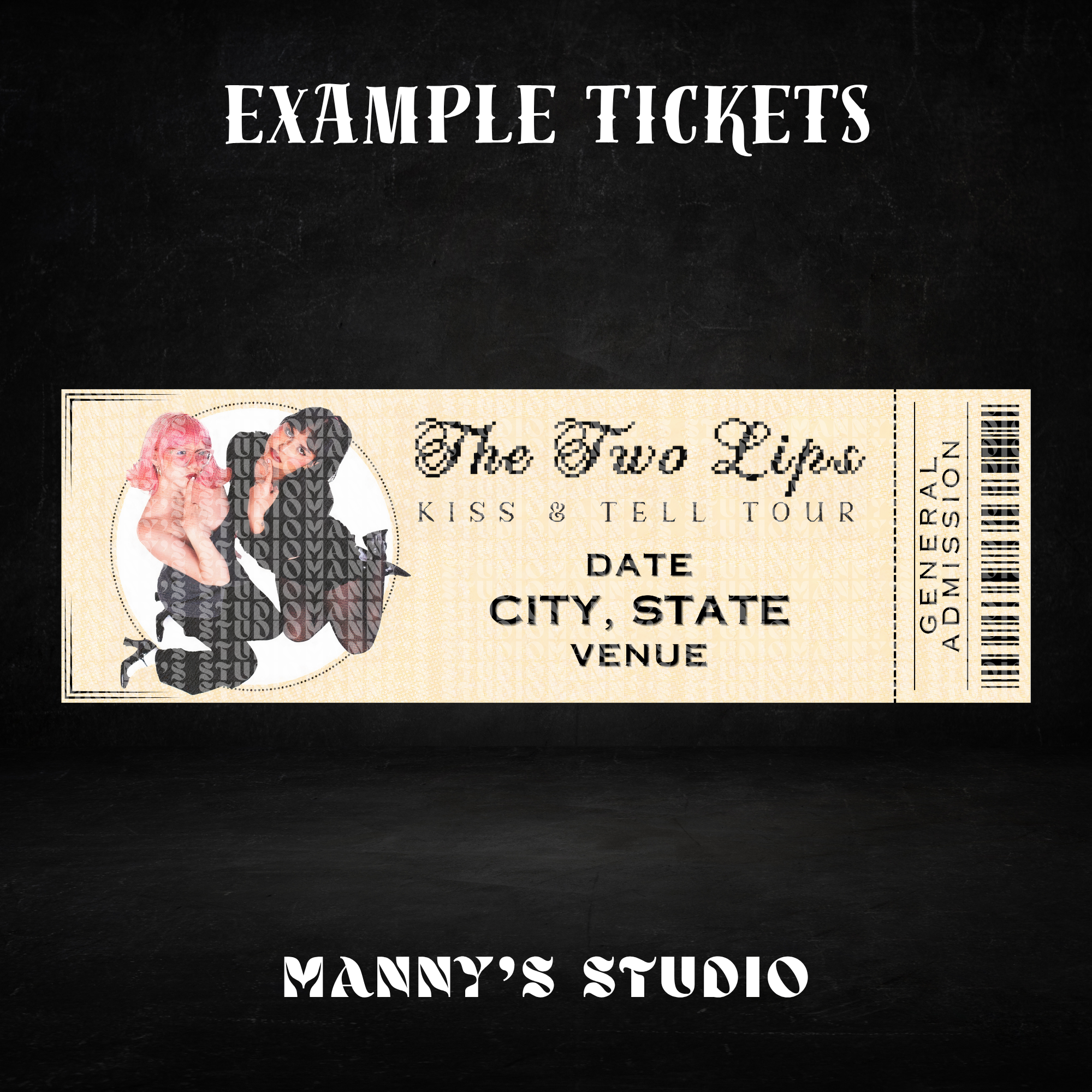 Customizable Ticket Template