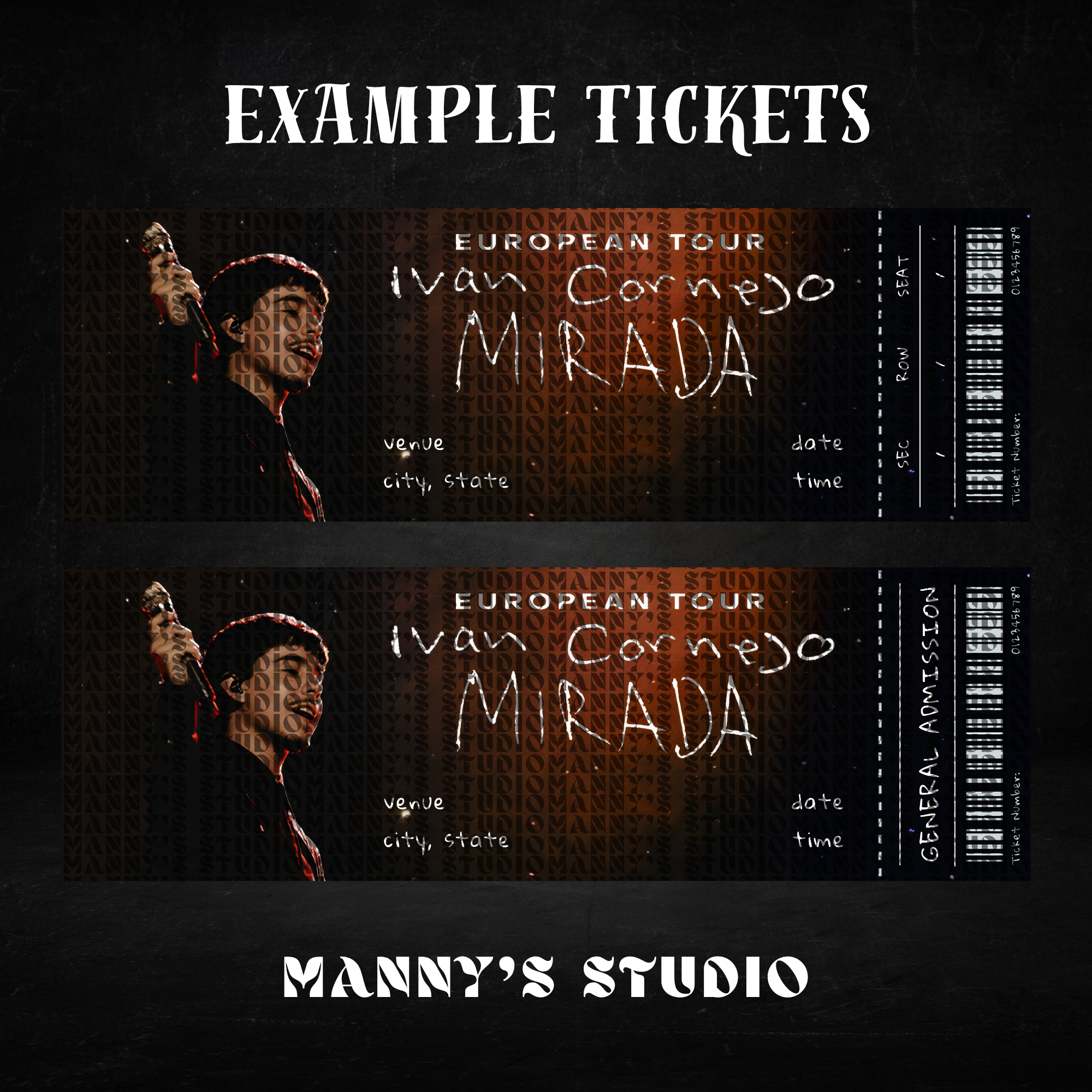 Customizable Ticket Template