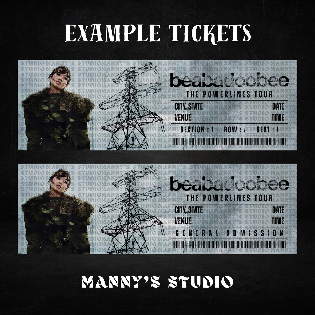 Beabadoobee Customizable Ticket Template