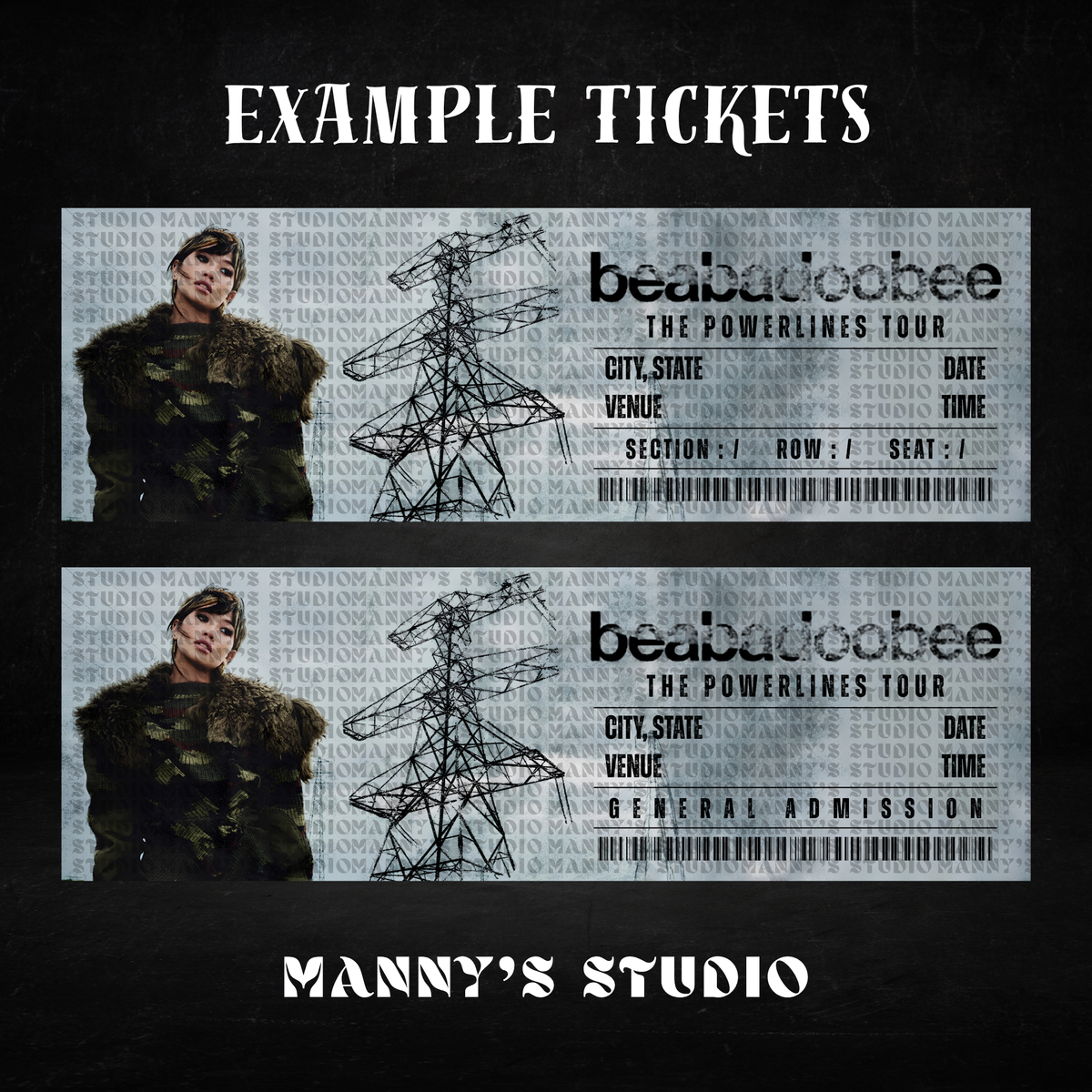 Beabadoobee Customizable Ticket Template