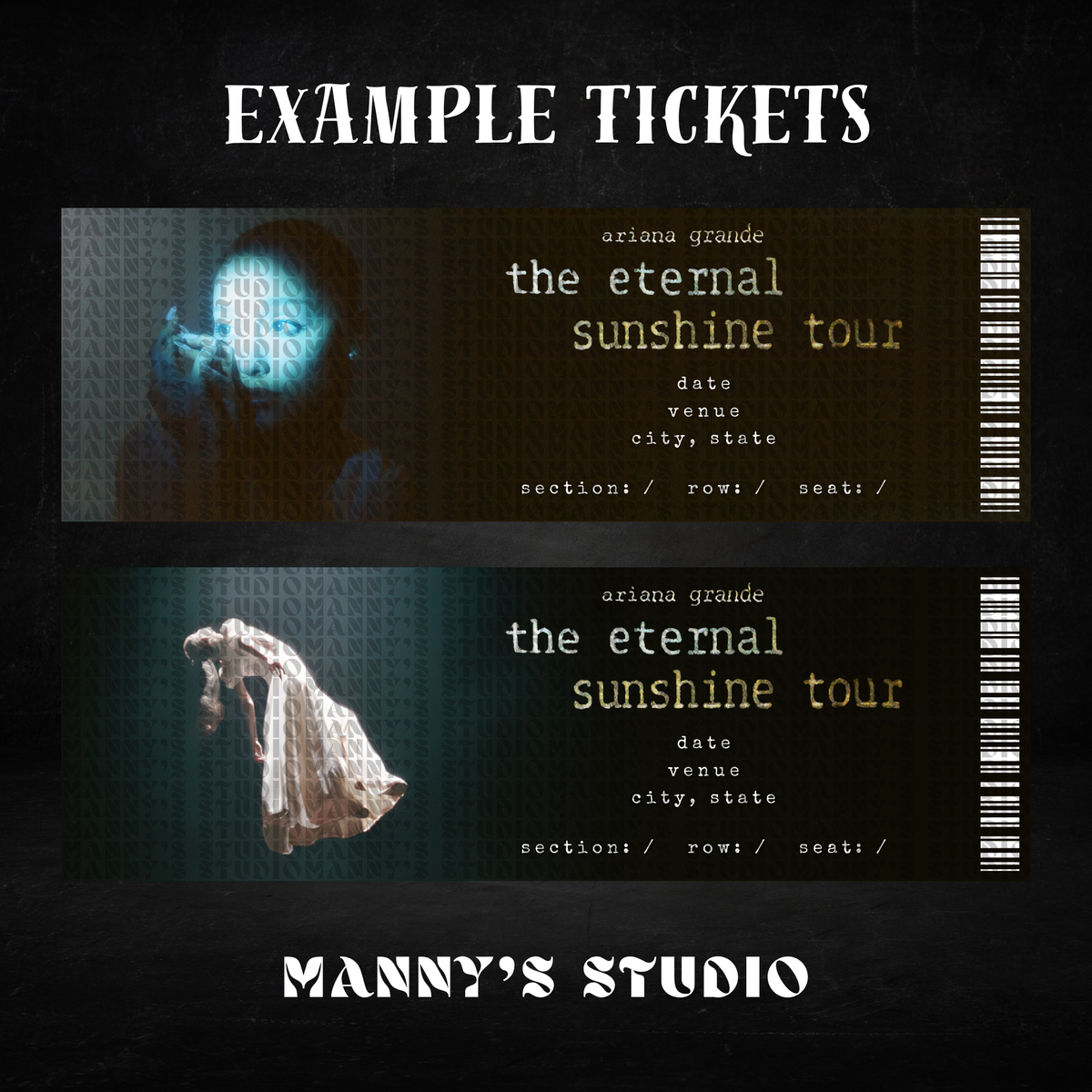 Customizable Ticket Sign Customizable Ticket Template – Manny's Studio